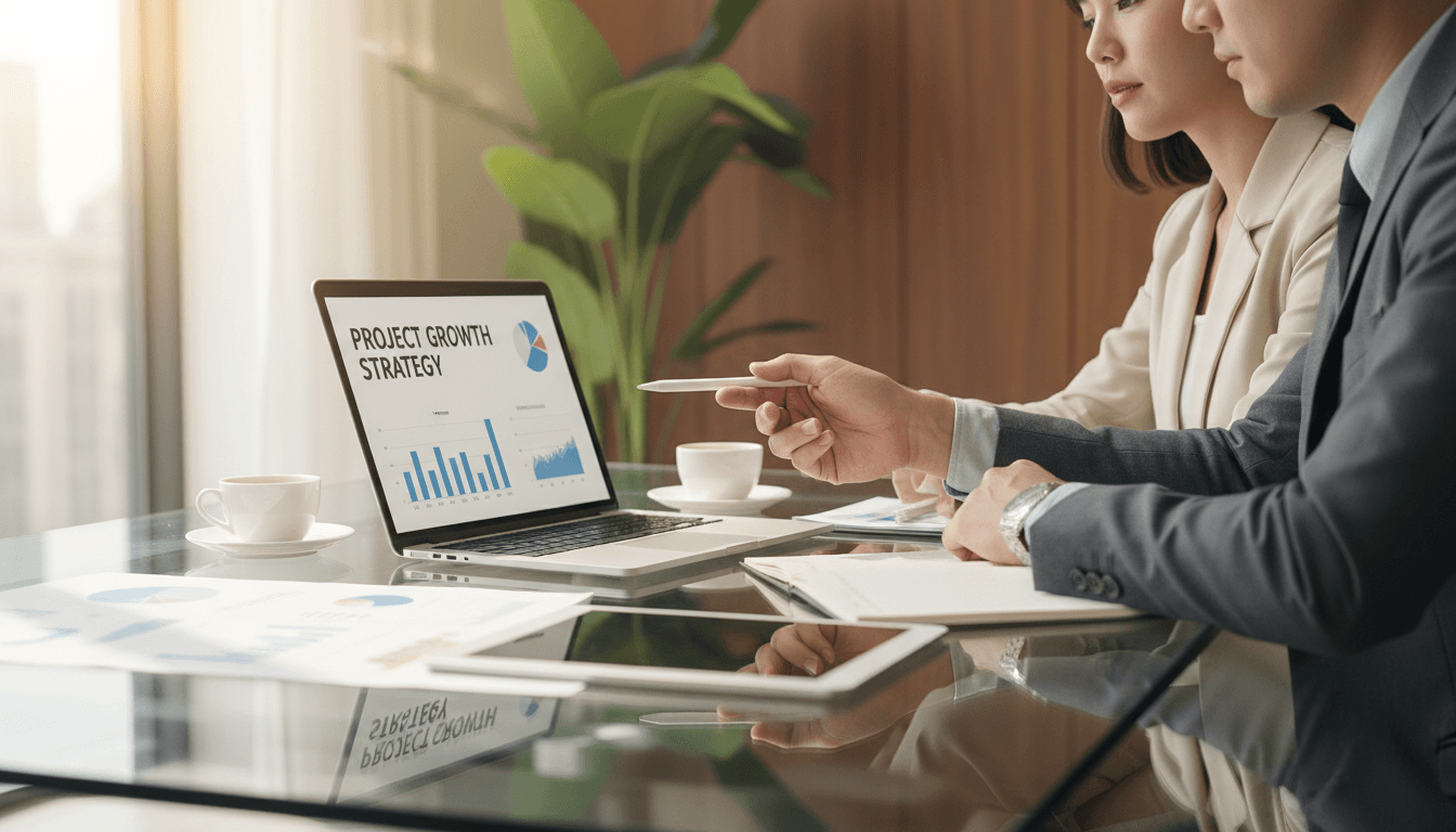 Professional business meeting in a bright modern office